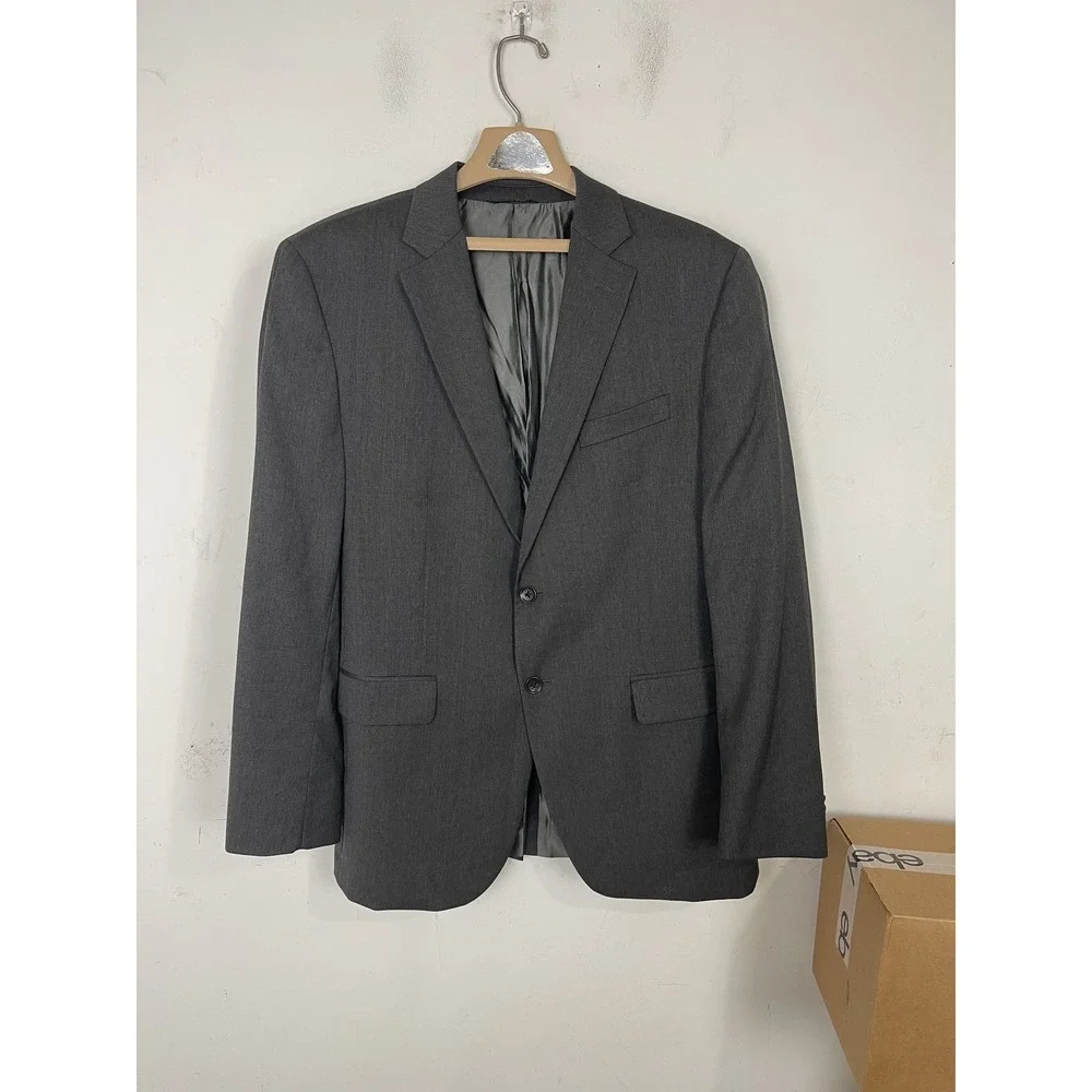 Banana Republic Mens 42R Gray Modern‎ Fit Wool Suit Jacket Blazer Cerruti
